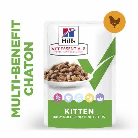 Vet Essentials Chat Multi-Benefit Kitten Poulet Sachet Repas
