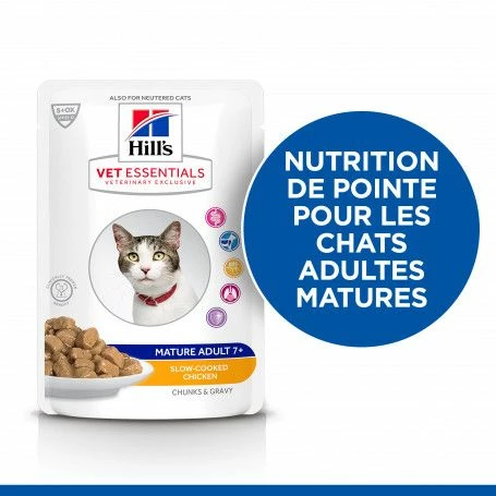 Vet Essentials Feline Mature Adult 7+ Poulet Sachet Repas – Image 3