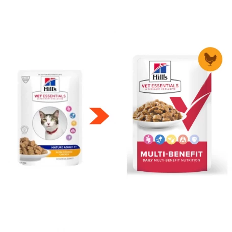 Vet Essentials Feline Mature Adult 7+ Poulet Sachet Repas