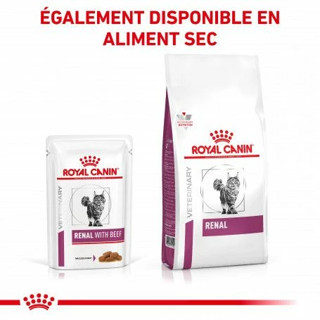 ROYAL CANIN Veterinary Health Nutrition Cat Renal Boeuf Sachet Repas – Image 7